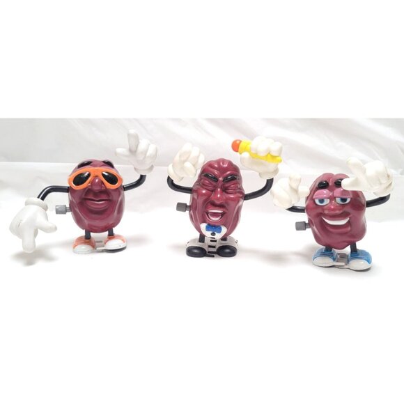 Lot of 3 Vintage 1988 Applause California Raisins Wind-Up Plastic Figures-Lot B - Picture 2 of 7